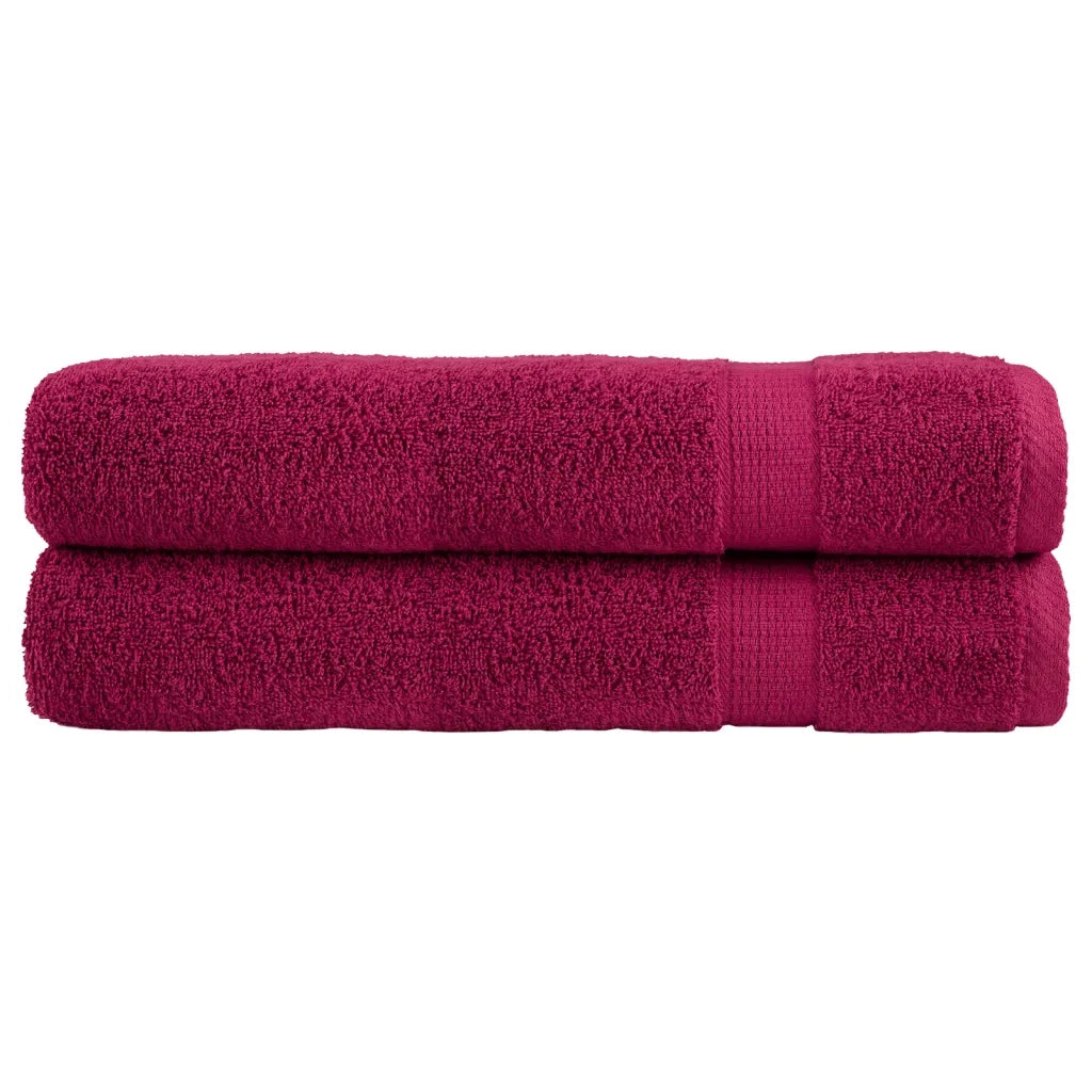 Asciugamani da sauna premium SOLUND 2 pz Bordeaux 80x200 cm 600 g/m² 137218