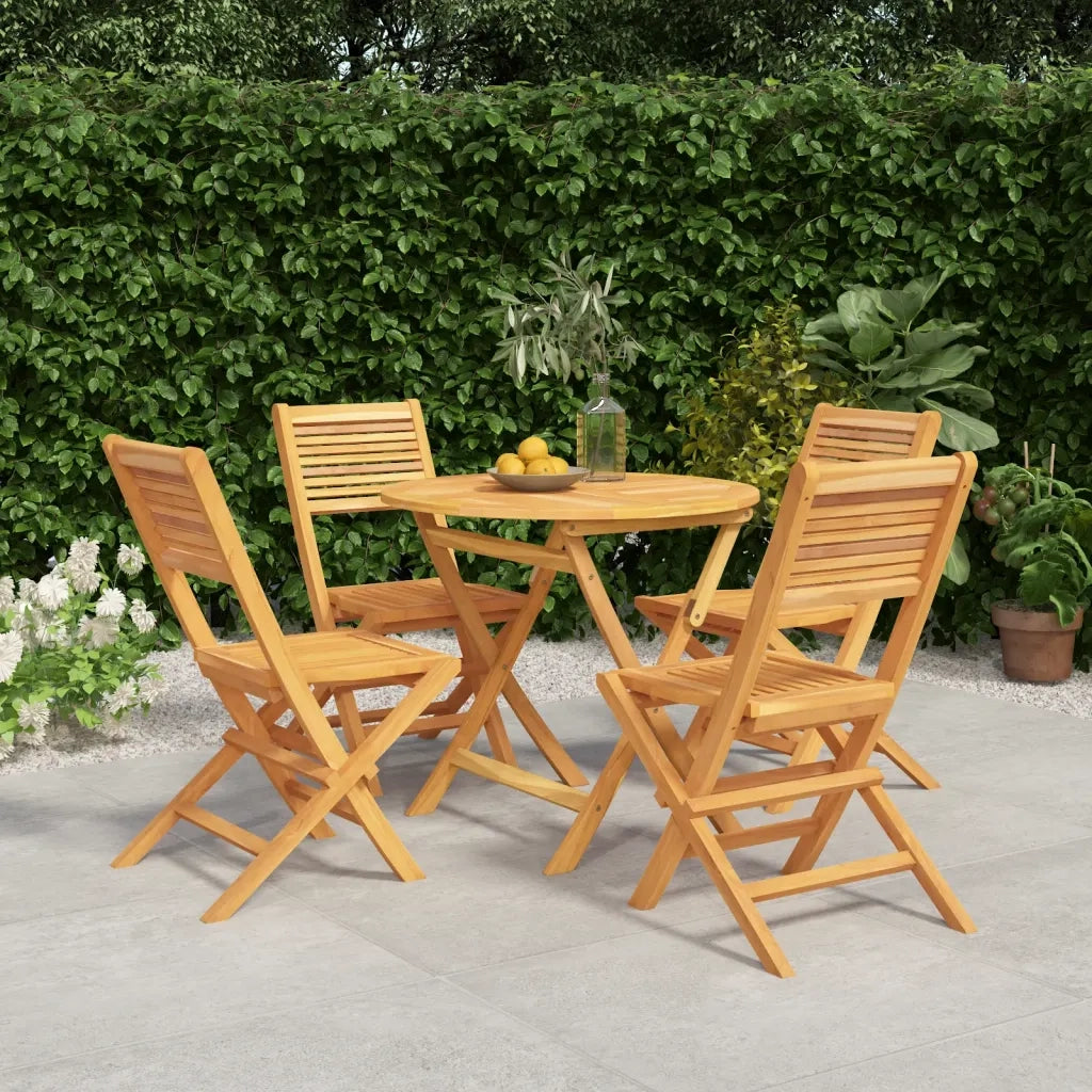 Set da Pranzo per Giardino 5 pz in Legno Massello di Teakcod mxl 124210