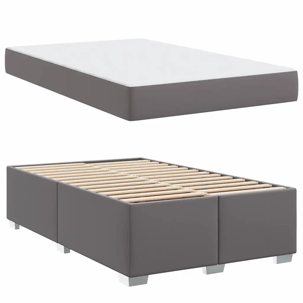 vidaXL Struttura del letto Grigio 120 x 190 cm Pelle sintetica