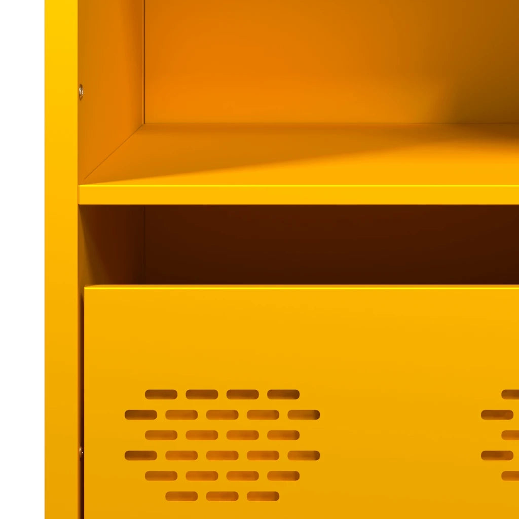 Credenza Giallo Senape 68x39x103,5 cm in Acciaio 851385