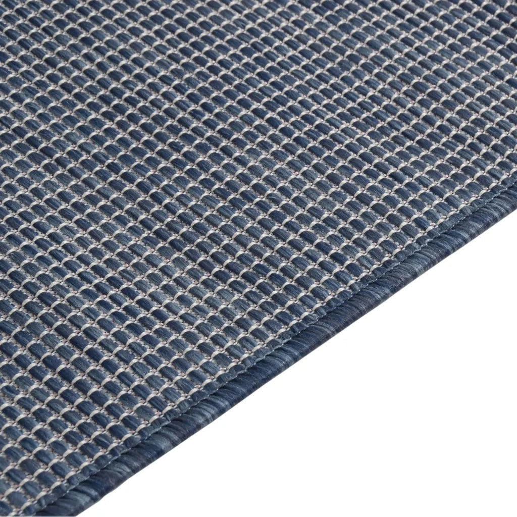 Tappeto da Esterni a Tessitura Piatta 140x200 cm Blu cod mxl 63265
