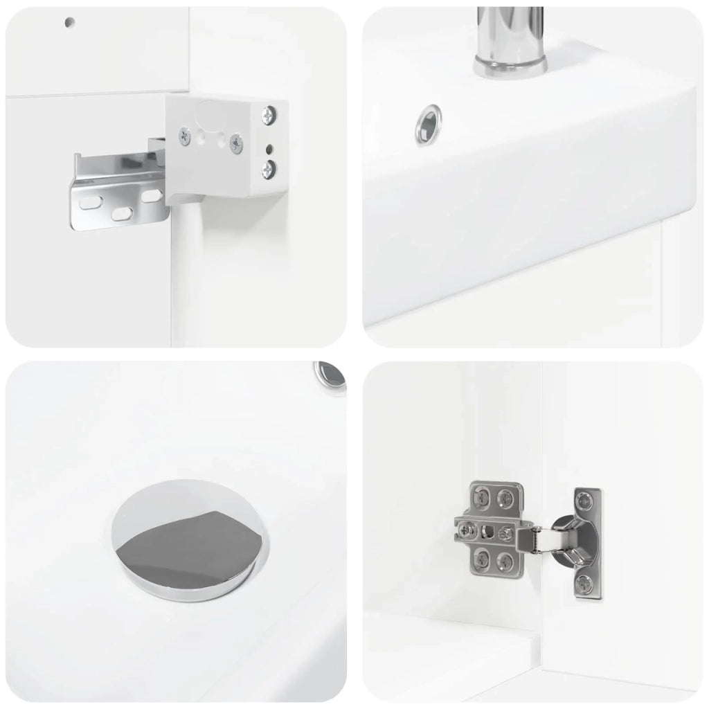 Mobile bagno con rubinetto Bianco 40,5 x 22,5 x 62 cm