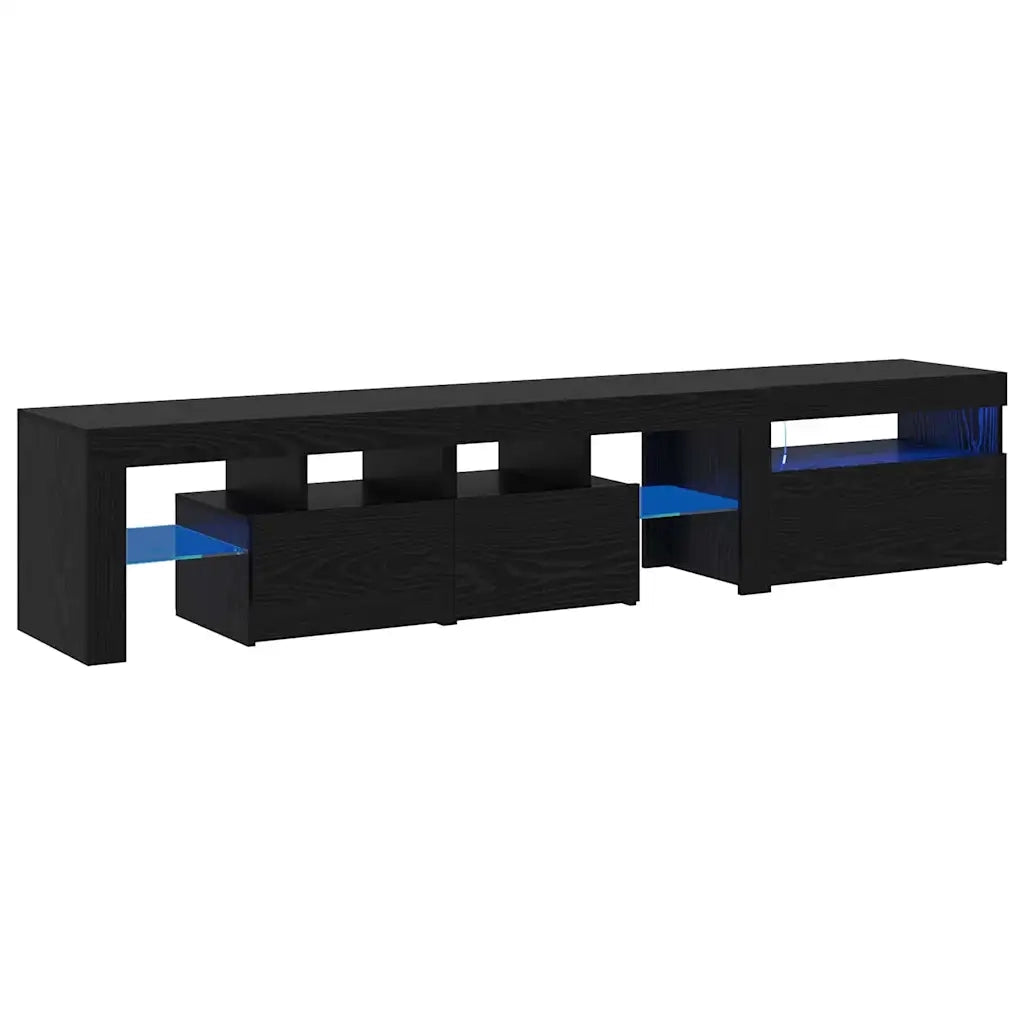Mobile TV 2 pz-Mobile per TV-Credenza TV Rovere Nero 260 x 37 x 40 cm Legno multistrato 999483