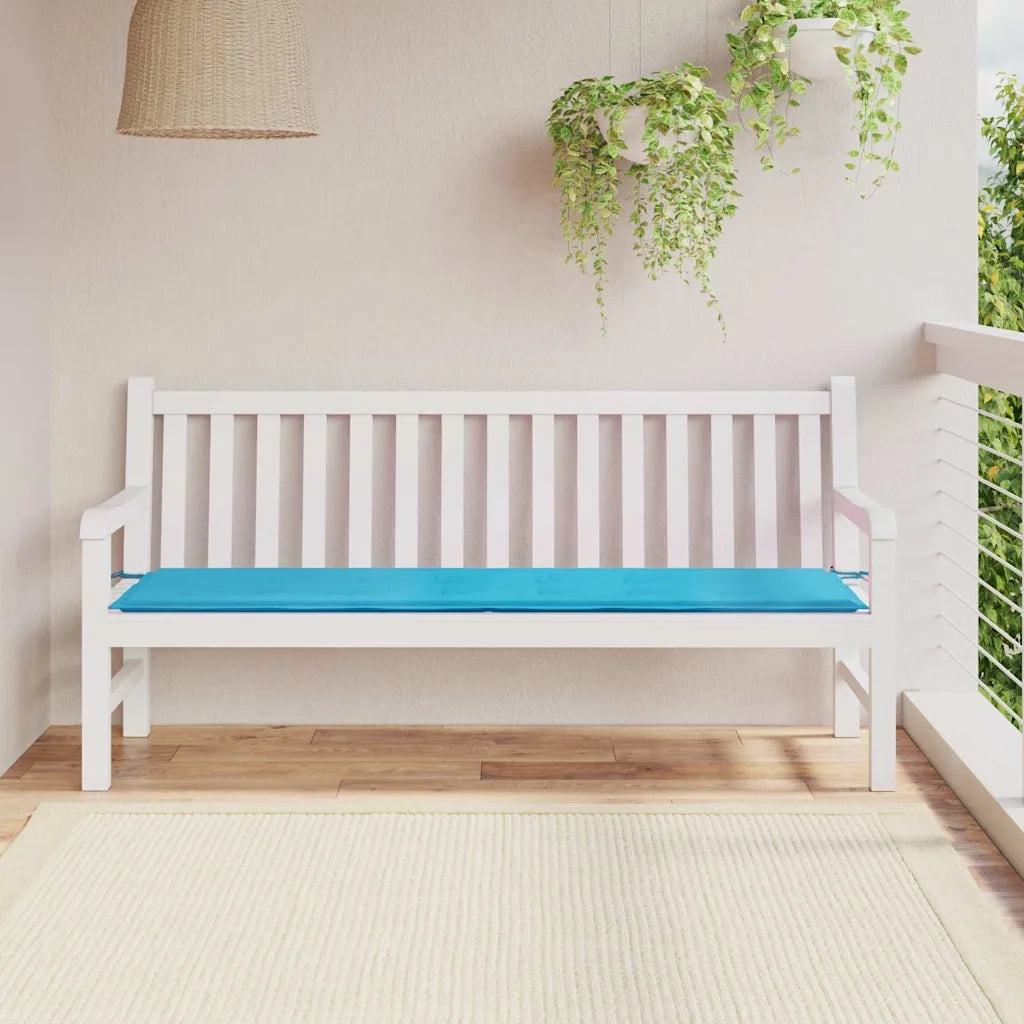 vidaXL Cuscino per Panchina da Giardino Turchese 180 x 50 x 4 cm