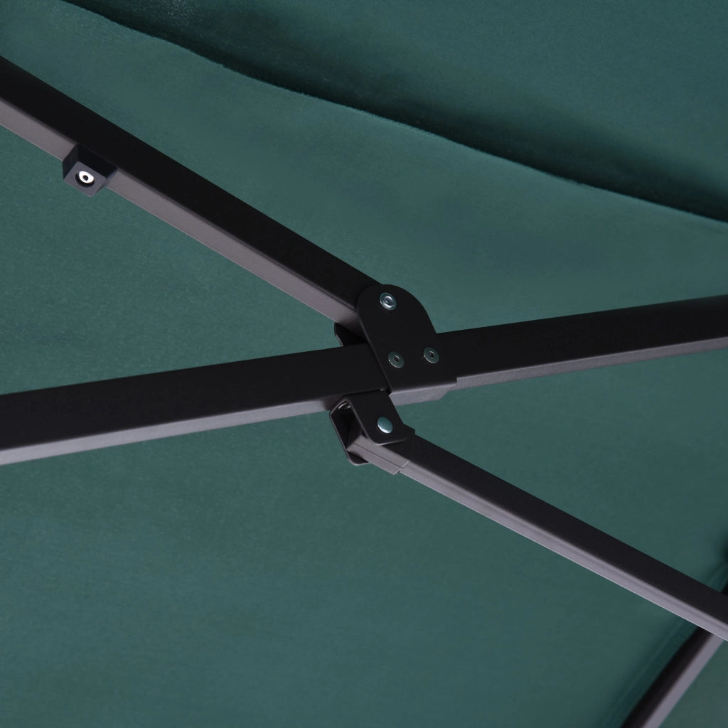 Sonnenschirm da balcone con manovella ¨C zephmum ¨C 455x265 cm, verde scuro