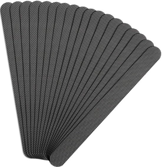 12 strisce antiscivolo, adesivi, strisce grigie, adesivi per bagno a forma di strisce, strisce antiscivolo autoadesive, strisce di sicurezza per bagno e doccia, set di nastri di sicurezza per pavimento 20 x 2 cm