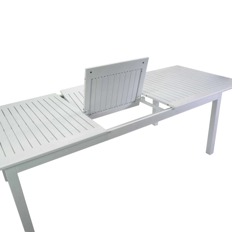 Tavolo alluminio Monterey allungabile bianco cm 220/280x100h75