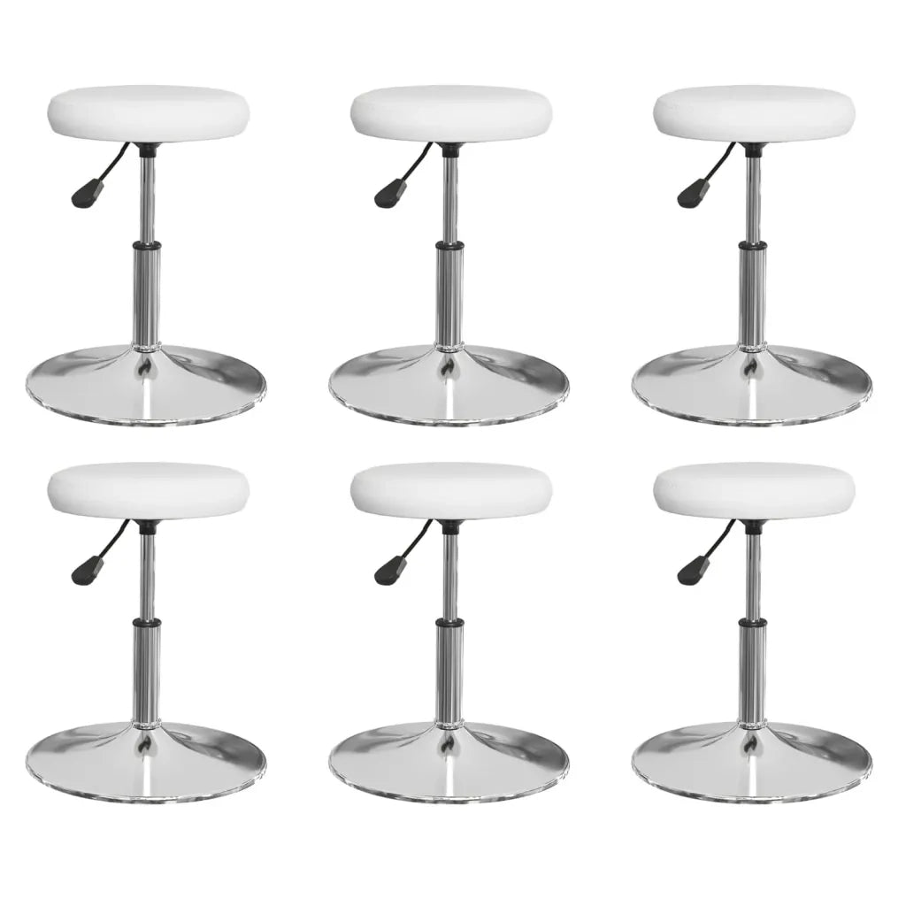Sedie da Pranzo 6 pz Bianche in Similpelle cod mxl 30703