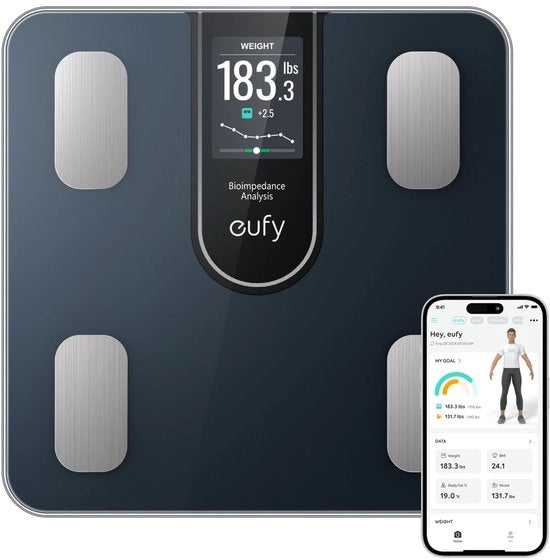 Bilancia Digitale con Display TFT Grande e Bluetooth - 16 Valori di Peso e Salute