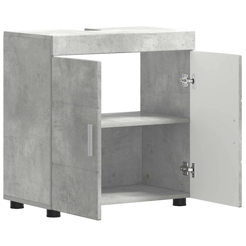 Set di Armadi da Bagno TULUM Grigio cemento 60 x 34 x 63 cm 880324