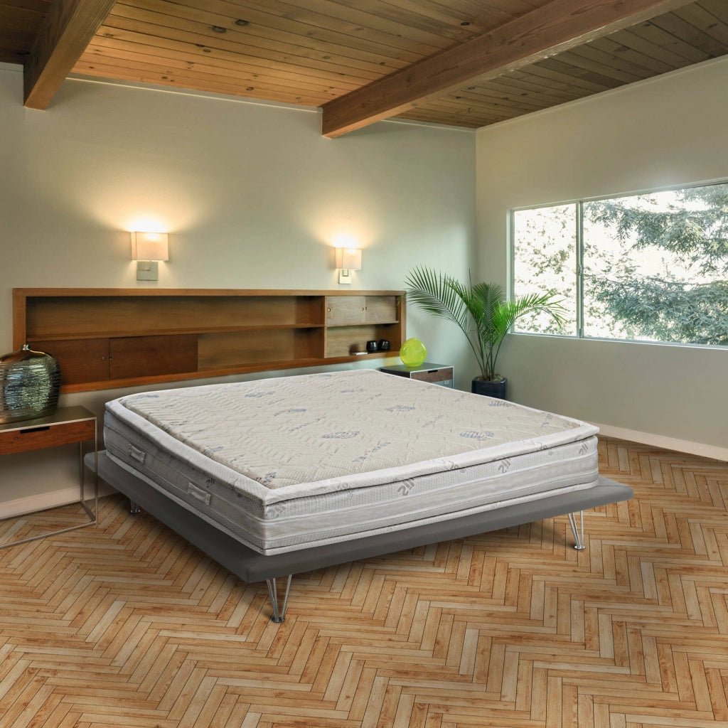 Altivole, Materasso Singolo Sfoderabile Made in Italy, 190x80x37h cm Grigio