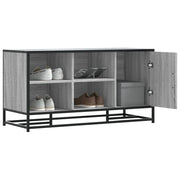 Scarpiera-Scaffale per scarpe-Armadietto contenitore Grigia Sonoma 100x40x53,5 cm in Truciolato e Metallo
