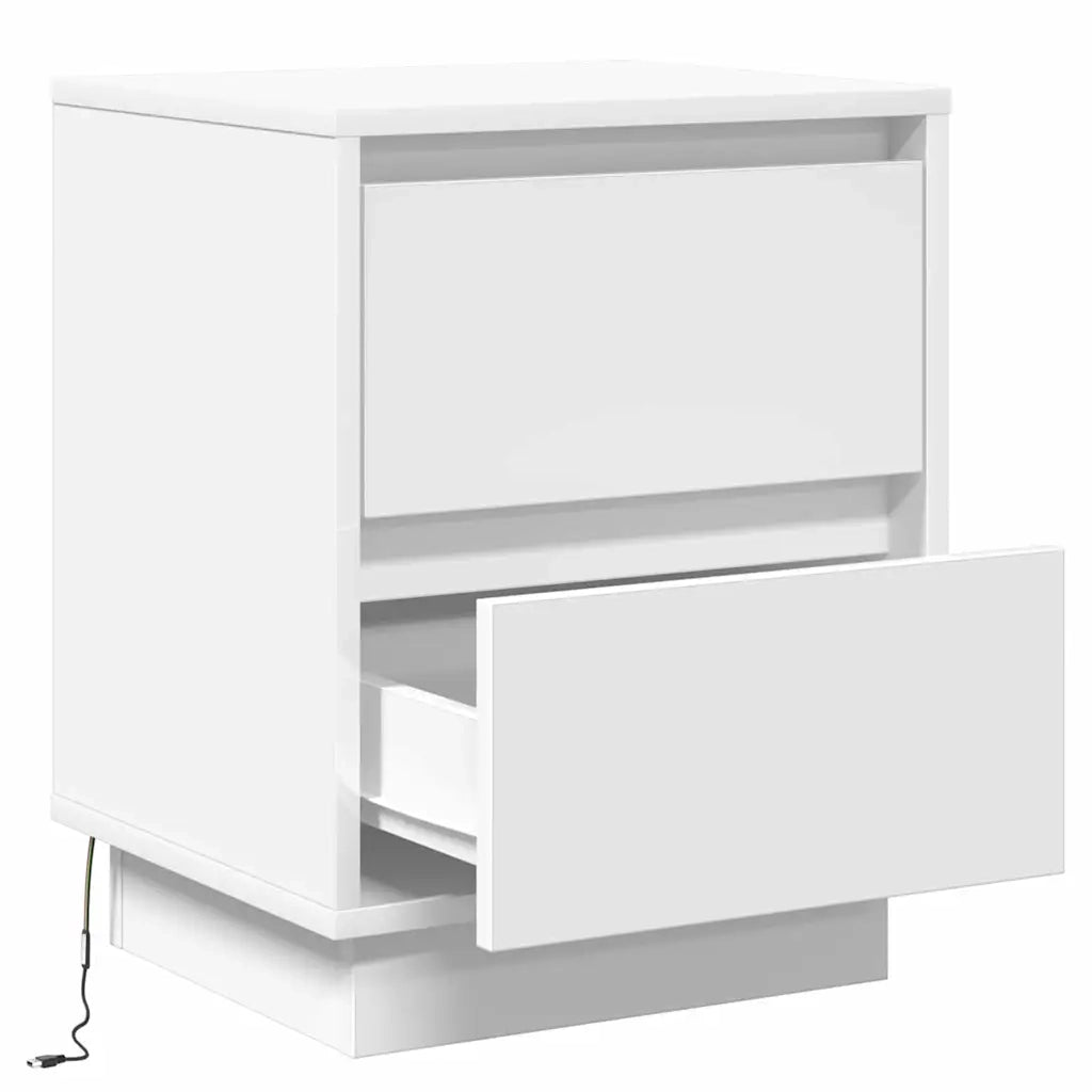Armadio da Notte Bianco 39 x 34,5 x 50 cm Legno multistrato 869610