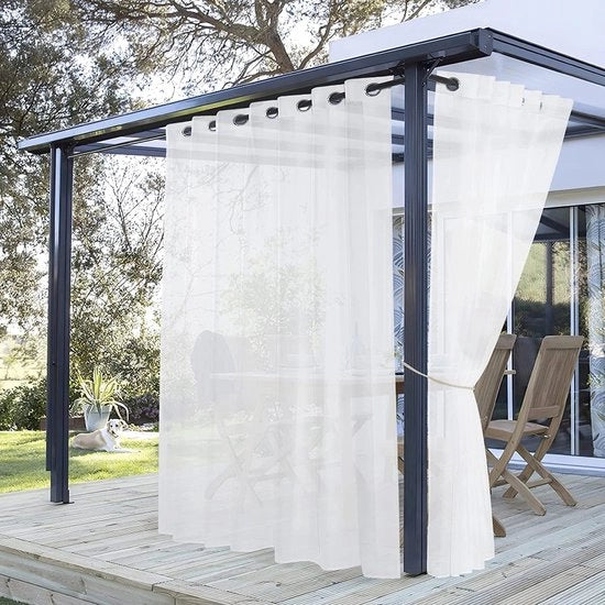 Baliunghi Esterni, Tendal Acquaproteggiato e Resistente al Tempo, Verdusterizzante per Balcone, Opaco - 43 x 254 cm (Altezza x Larghezza)