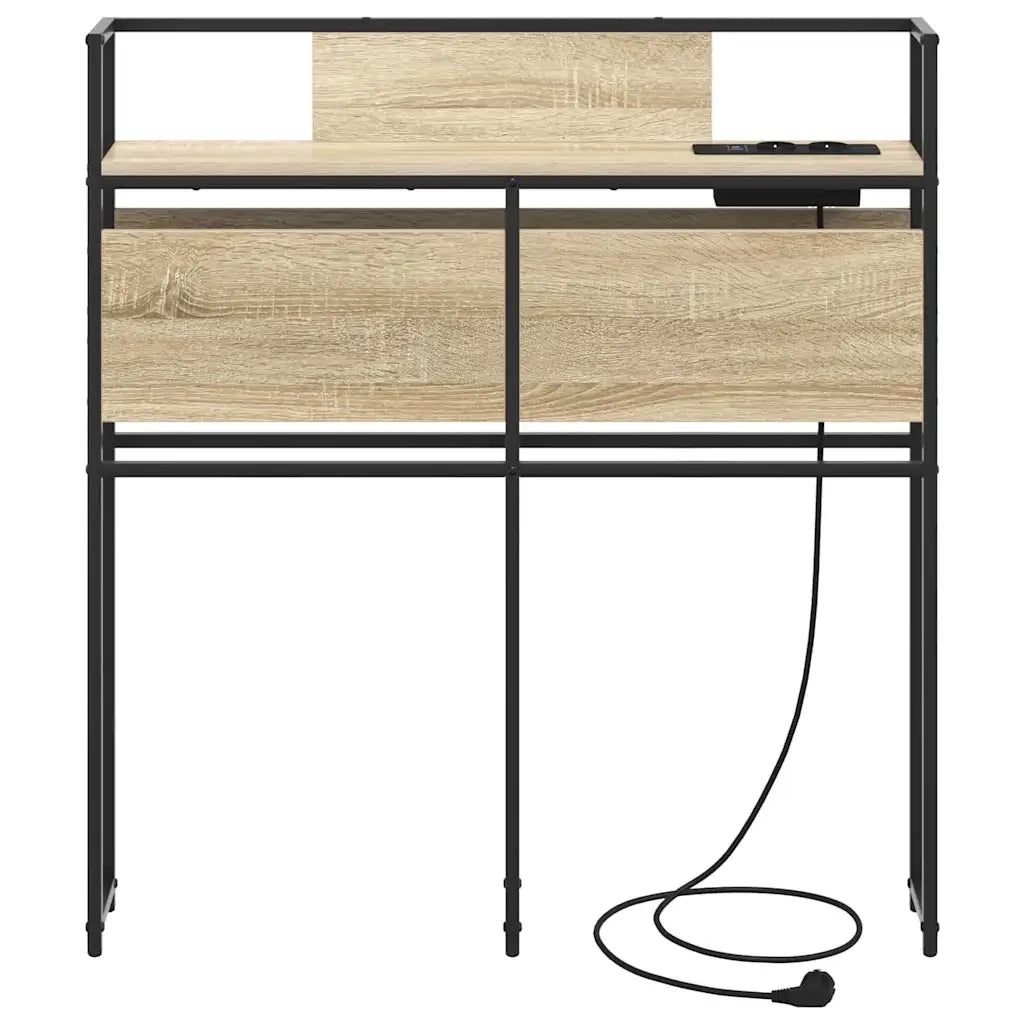 vidaXL Testata contenitore rovere sonoma 80 cm Legno multistrato