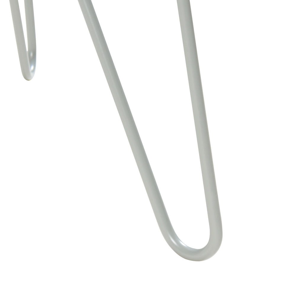 Tavolino Nopimi con Piano Rotondo e Gambe a Forcina 45 x Ø43 cm - Grigio Opaco [en.casa]