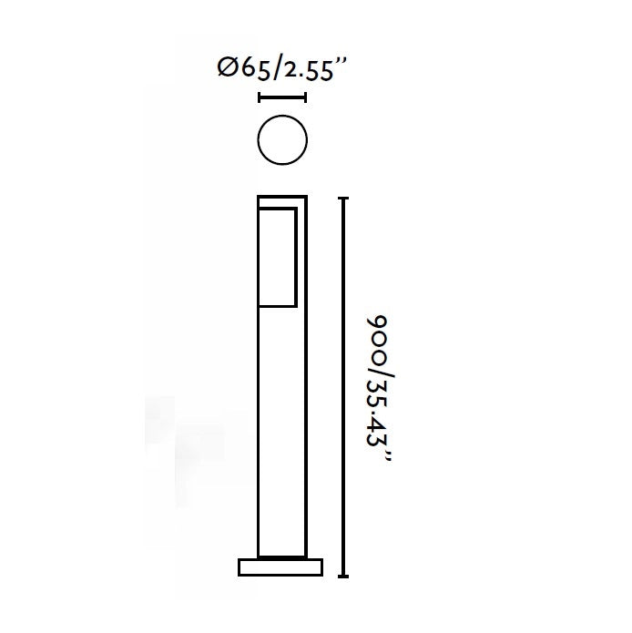 BERET 900 Lampada paletti grigio scuro
