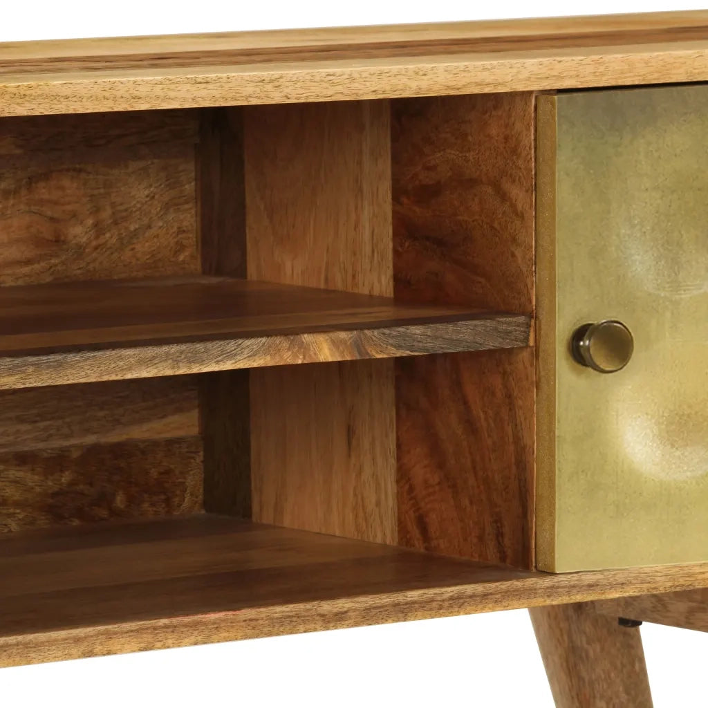 Mobile Porta TV in Legno Massello di Mango 120x30x45 cm 246340