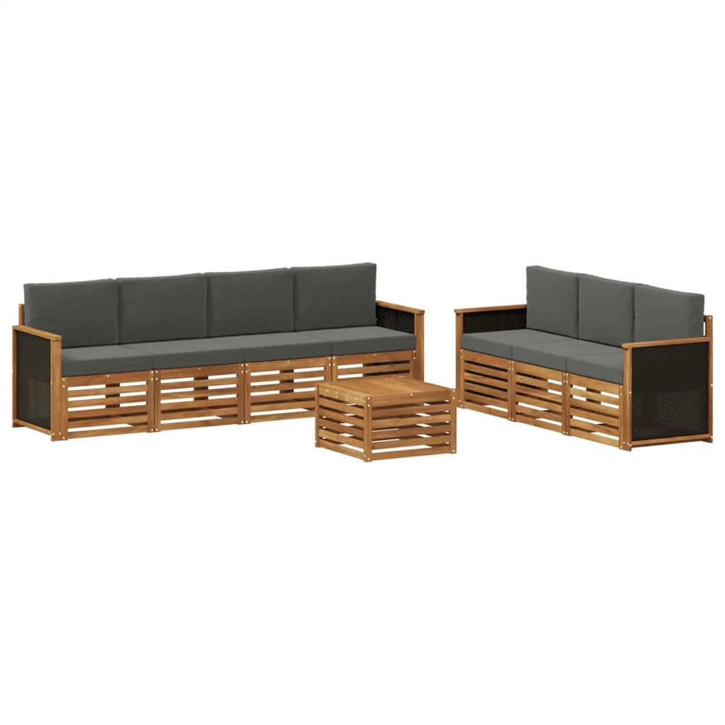 Set divani con cuscino 8 pcs Legno di Acacia Massello 3384103