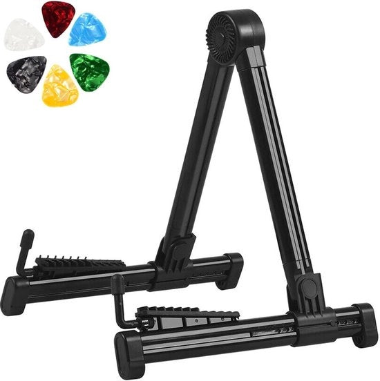 Standarizzazione universale pieghevole per chitarra acustica e elettrica - inclusa 6 plettro per chitarra