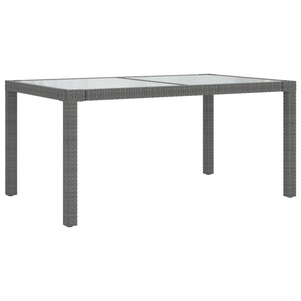 Set da Pranzo da Esterno 5 pz | Set Salotto da Giardino con Cuscini in Polyrattan Grigio