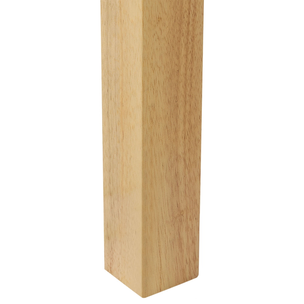 Letto singolo alto per bambini in legno di caucciù con rete a doghe in marrone chiaro 90 x 200 cm cameretta
