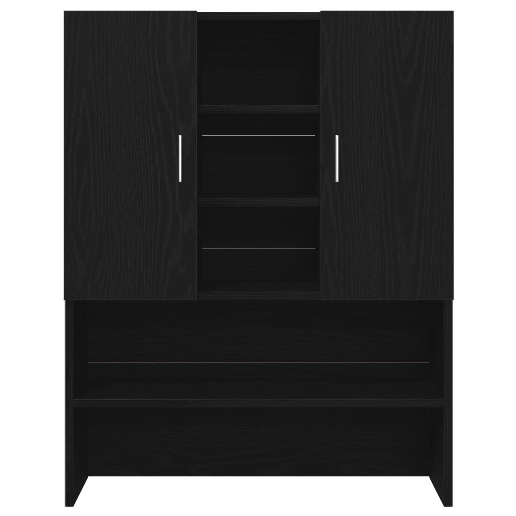 Armadi per Lavatrice  2 pz Quercia Nera 70.5x71.5x181.5 cm in Legno Ingegnerizzato