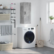 Mobile a Parete Grigio Cemento 34,5x34x90 cm Legno Multistratocod mxl 128023