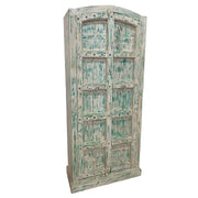 Armadio in legno artigianale blu 93x42x207h