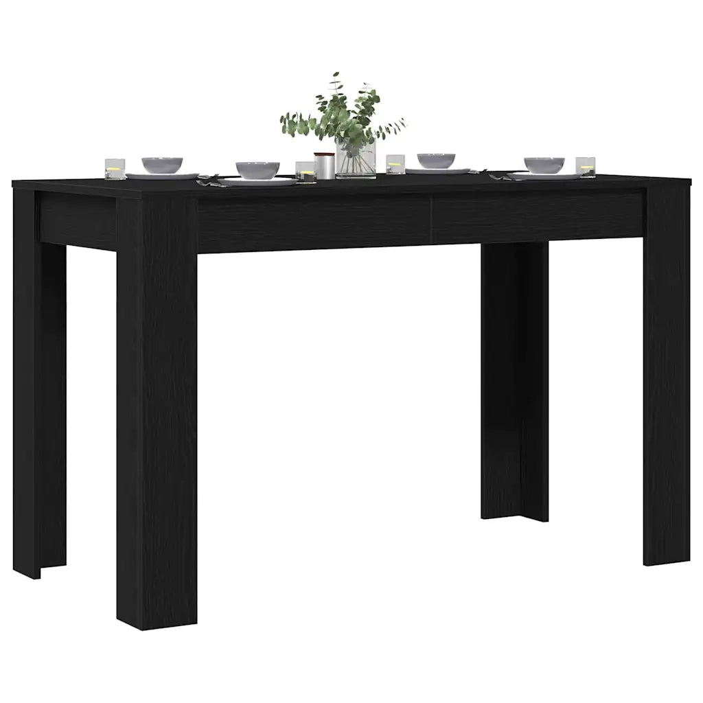 Tavolo da Pranzo Rovere Nero 120x60x76 cm Legno Multistrato