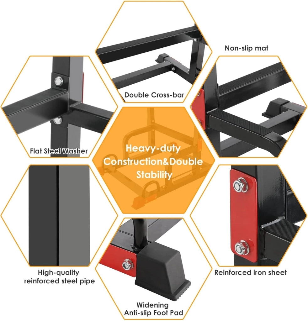 Power Tower Dip Station - Barra per trazioni, per interni | Attrezzature per trazioni multifunzionali per la casa, capacità di carico fino a 200 kg
