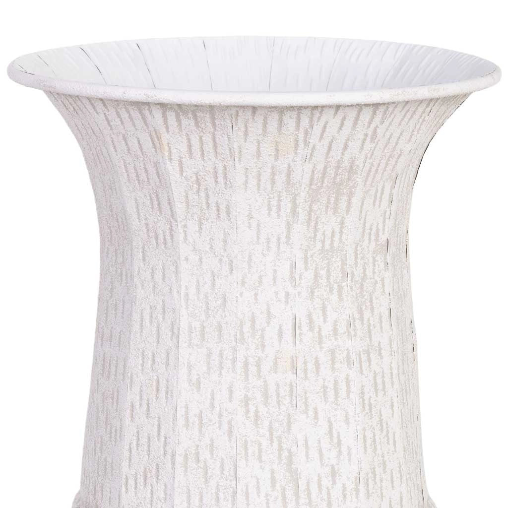 Vaso in metallo grigio 44x44x75 cm