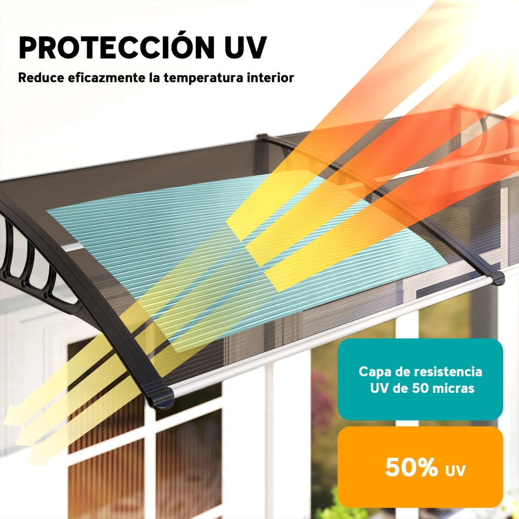 Tenda da Esterno per Porte e Finestre ¨C Zephmum ¨C Marrone 200x96 cm