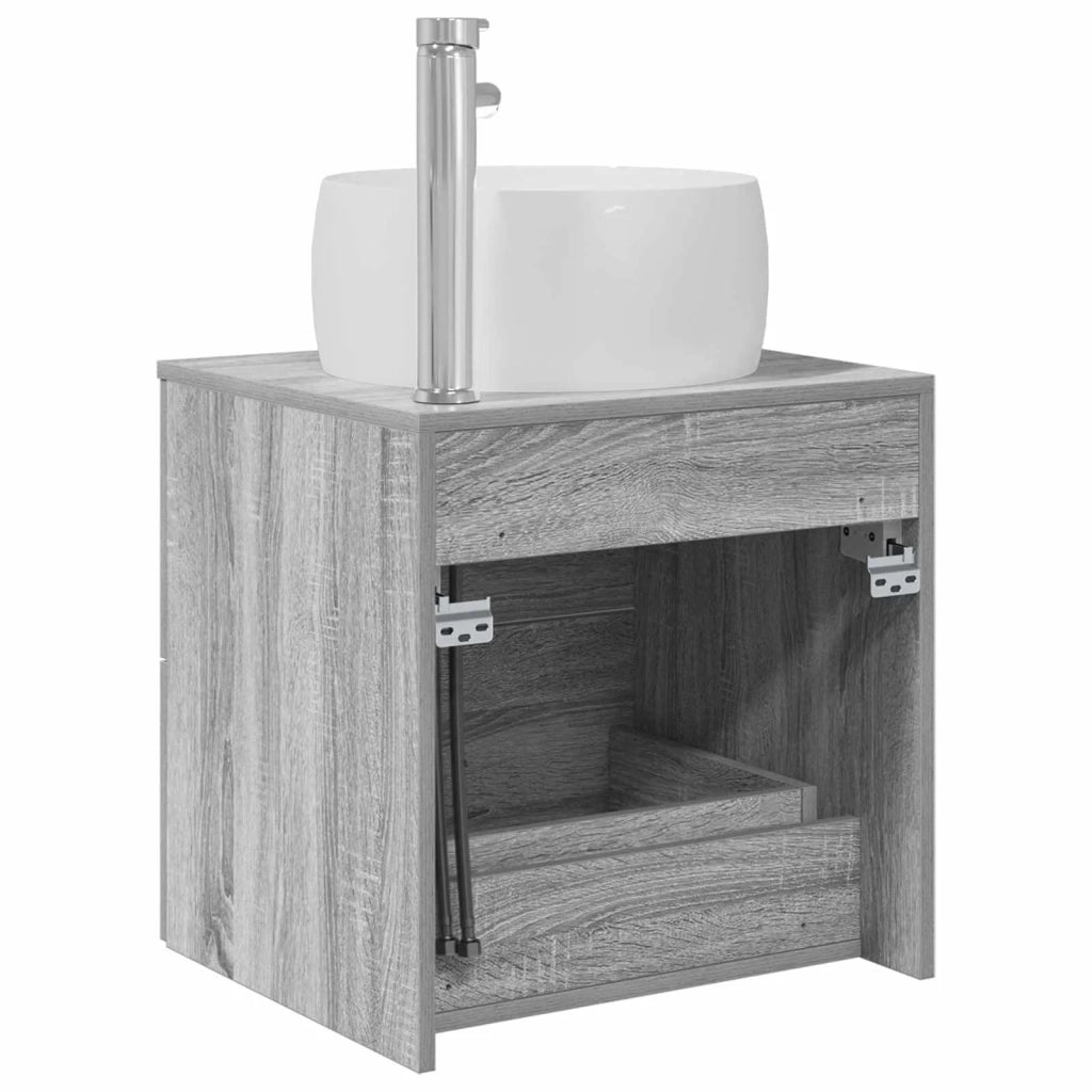 Mobile Lavabo da Parete Sonoma grigio 49,5 x 44,5 x 66 cm 890315