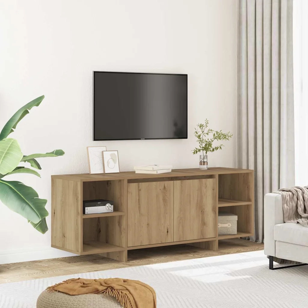 Mobile TV Rovere Artigianale 130x35x50 cm in Legno Multistrato