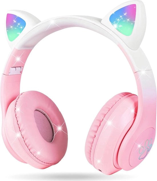 Cuffie Bluetooth per Bambini con Microfono - Infrarosso e Cavo, Audio Stereo HD, 10 ore di Riproduzione, Blocco del Volume di Sicurezza