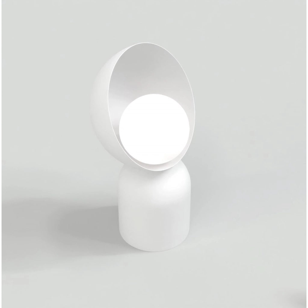 Lampada da tavolo Boto in acciaio bianco opaco