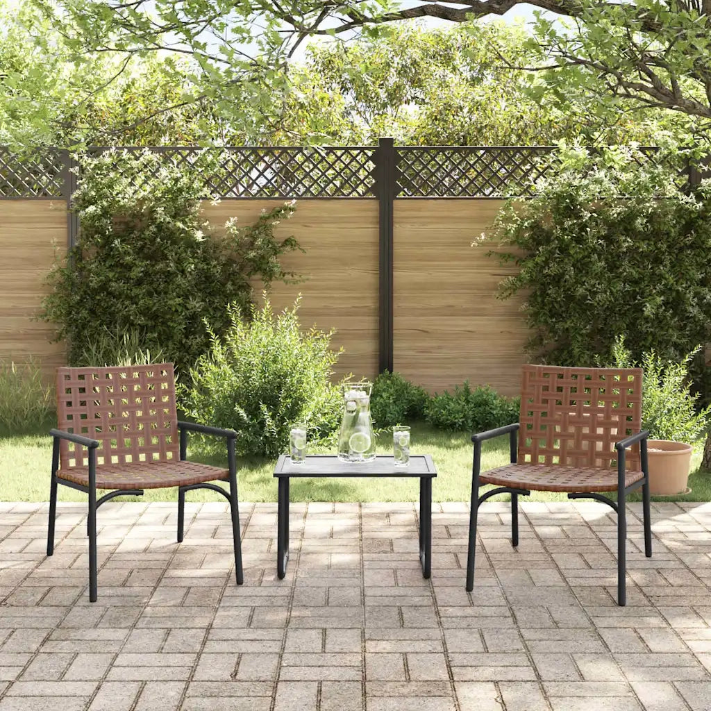 Sedia da Giardino 2 pz | Sedie da Esterno Marrone 78 x 55,5 x 75,5 cm polyrattan