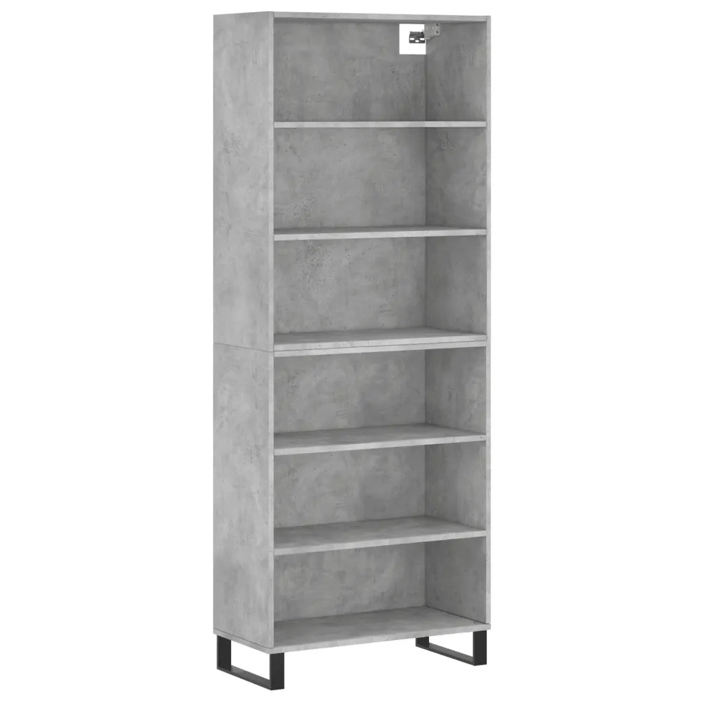 Credenza Grigio Sonoma 69,5x32,5x180 cm Legno Multistratocod mxl 101619