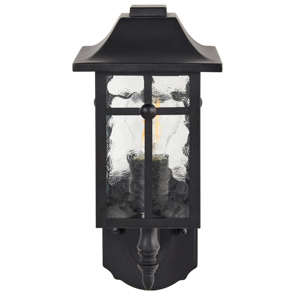 Lampada da parete per esterni Lampada da parete nera in metallo ferro vetro opaco Design moderno Giardino del patio