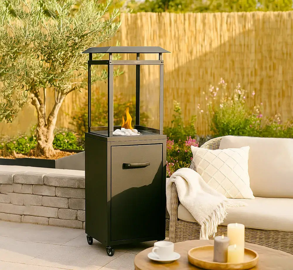 Stufa a Gas da Esterno Raven 8kW Riscaldatore a Propano con Copertura Nero