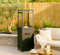 Stufa a Gas da Esterno Raven 8kW Riscaldatore a Propano con Copertura Nero