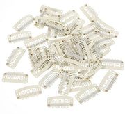 Pruichechi per capelli 50 pezzi - Beige - Intrecciati - U - Metallo/Silicone - 32 mm - Fermo capelli resistente - Chiusure capelli