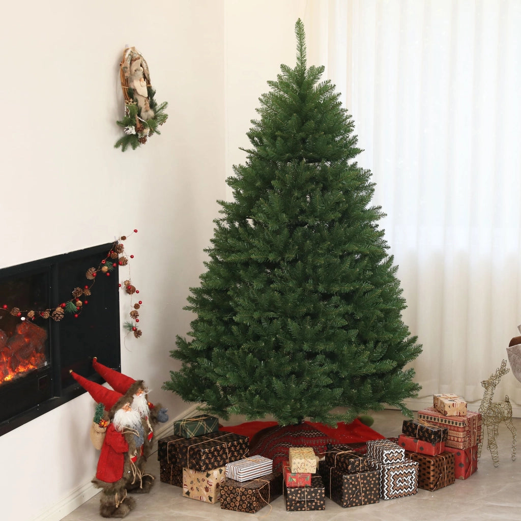 Albero di Natale Artificiale 195 cm 1838 Rami con Apertura Automatica Verde