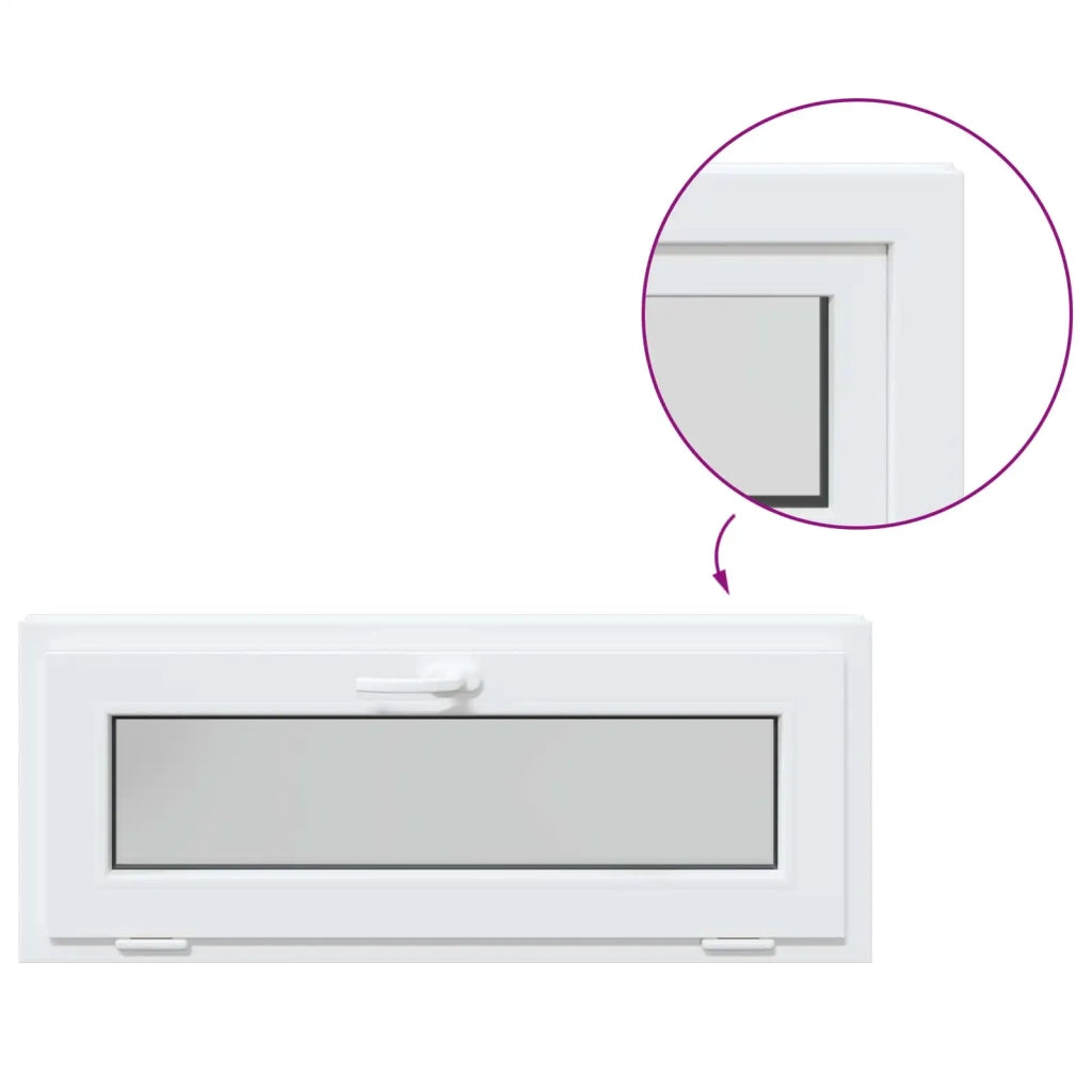 Finestra per Soffitta RISOR 110 x 40 cm PVC e Vetro Bianco 42047266