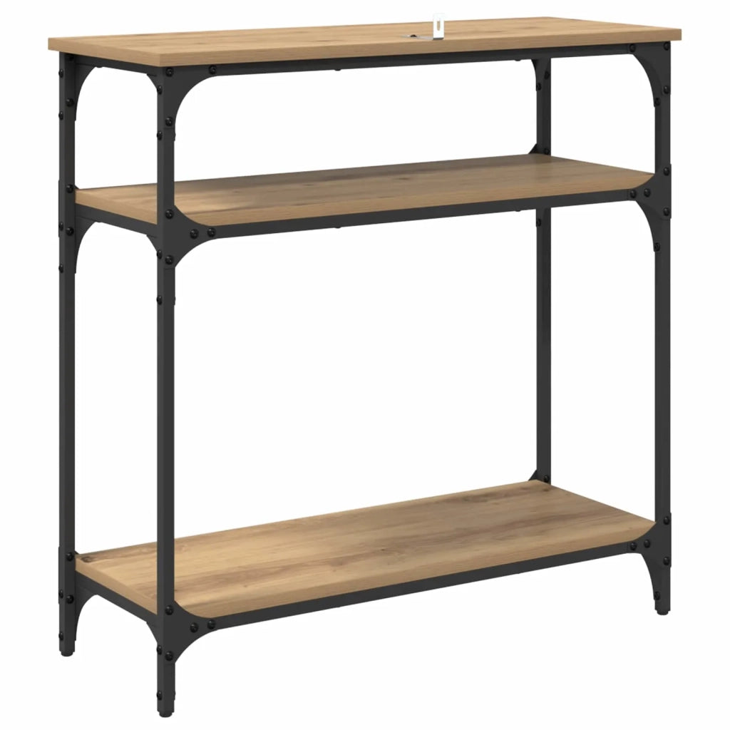 Tavolo consolle Rovere artigianale 75 x 29 x 75 cm