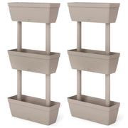 Fioriere | Cassetta per fiori | Vaso da Giardino 6 pz Grigio Talpa