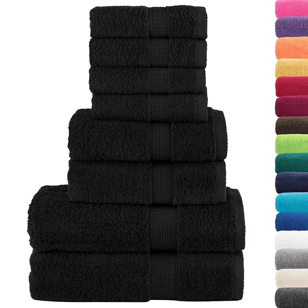 Set ASciugamani SOLUND 8 pz Neri 600 gsm 137548