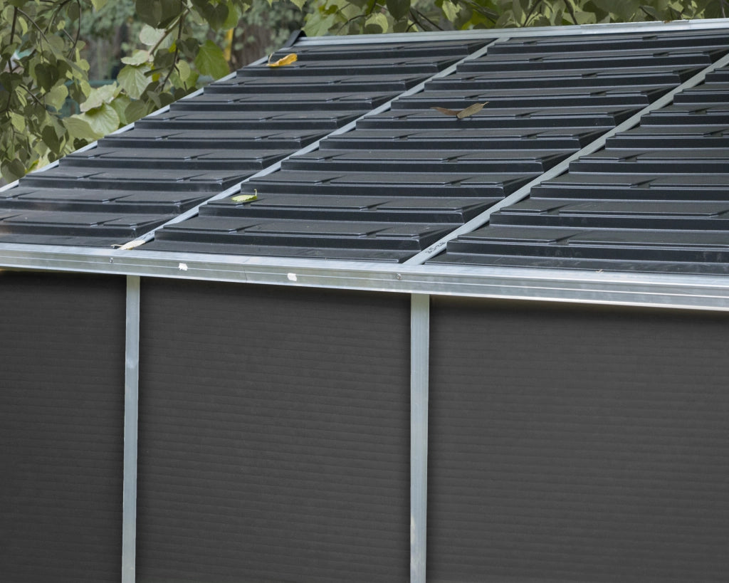 Casetta Da Giardino in Policarbonato Ultra Resistente Rubicon  303X237X235  cm Grigio Scuro