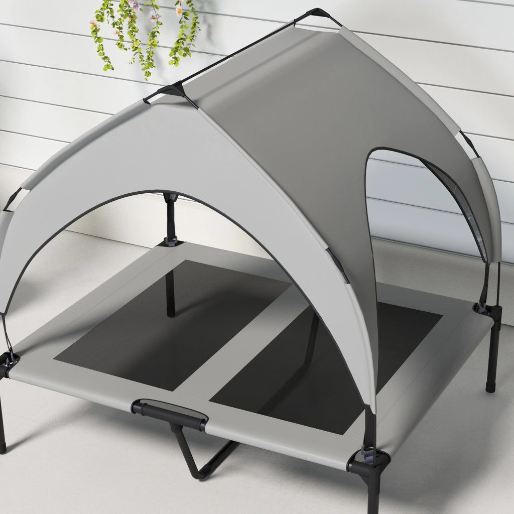 Cuccia per Cane con Tetto ¨C zephmum ¨C Grigio Chiaro 91x76x89 cm